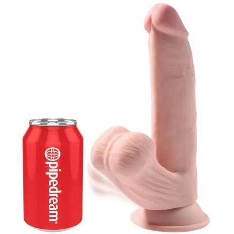 Plus 3D Dildo Swinging Balls 24,5 cm Helle Haut