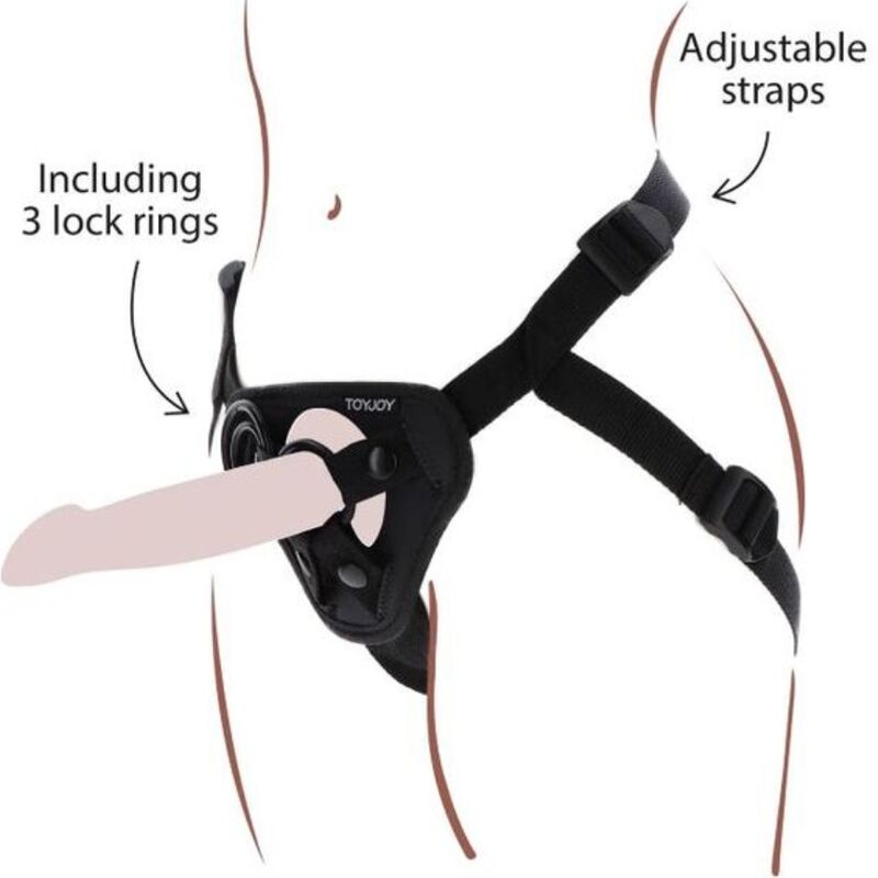 Strap-On-Gurt Schwarz