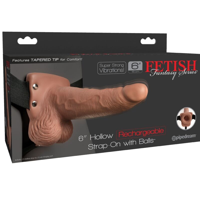 Verstellbares Gurt Realistischer Penis mit Wiederaufladbaren Hoden und Vibrator 15 cm