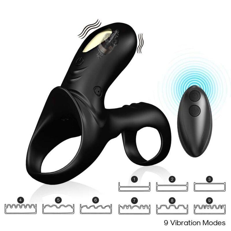 Ranger Doppelvibratorring für Paare Schwarz
