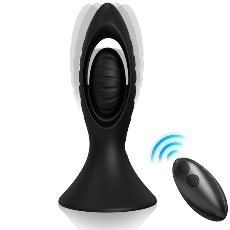 Vibrator & Analplug Silikon Schwarz