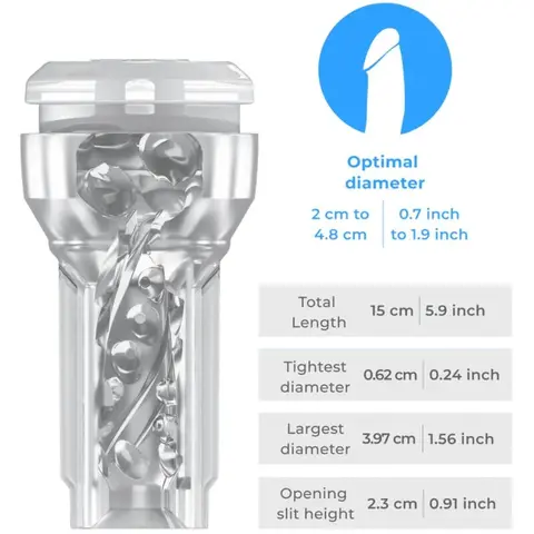Feel Pocket Stroker Kristall von Kiiroo Transparent