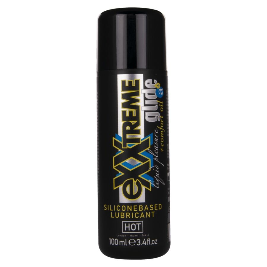 HOT – EXTRA GLEITENDES SILIKONBASIERTES GLEITMITTEL + KOMFORTÖL A+ 100 ML