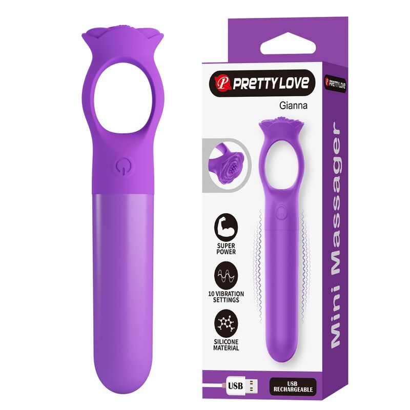 PRETTY LOVE - GIANA WIEDERAUFLADBARER MINI-VIBRATOR-MASSAGEGERÄT LILA