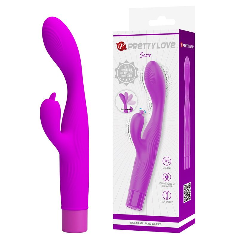 PRETTY LOVE - JENE DOPPEL-STIMULATIONS-VIBRATOR FÜR G-PUNKT UND KLITORIS, LILA