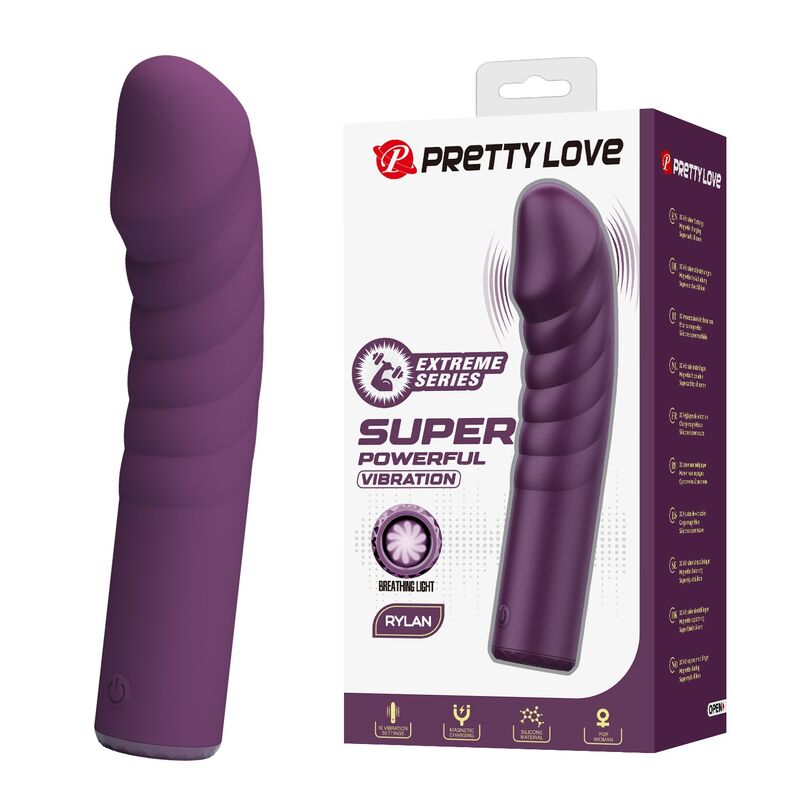 PRETTY LOVE - RYLAND WIEDERAUFLADBARER VIBRATOR MIT 10 FUNKTIONEN, LILA