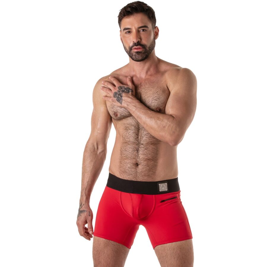 LOCKER GEAR - BREITBUND-HOSE, ROT, S