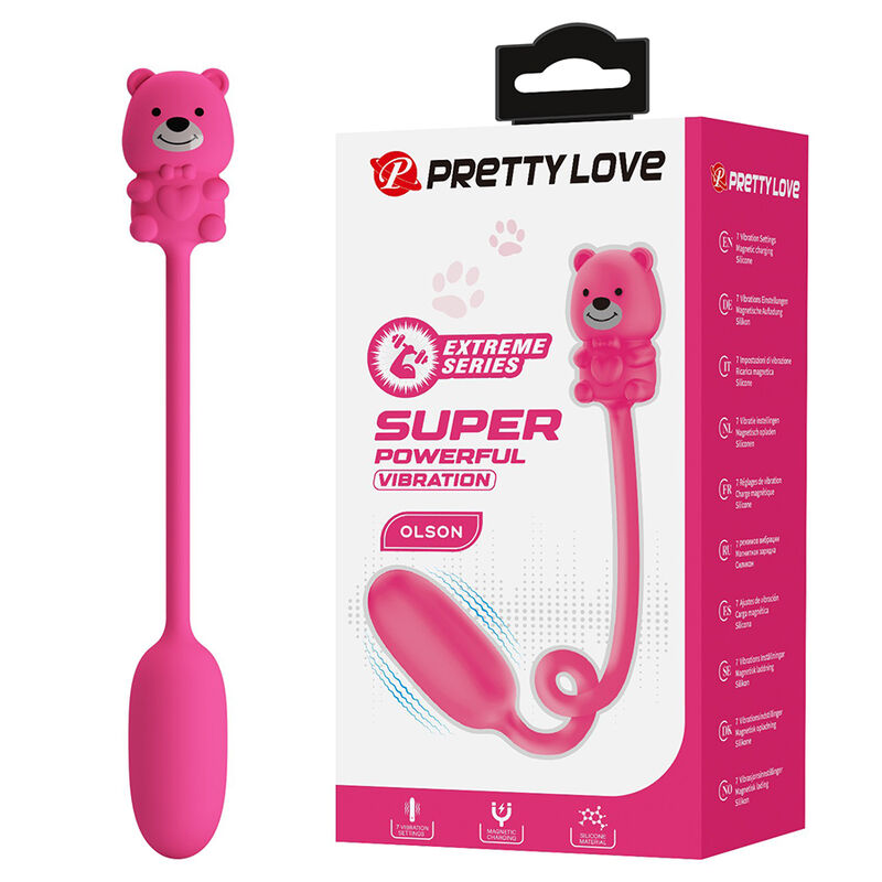 PRETTY LOVE - OLSON WIEDERAUFLADBARER BULLET-VIBRATOR MIT KABELFERNBEDIENUNG PINK