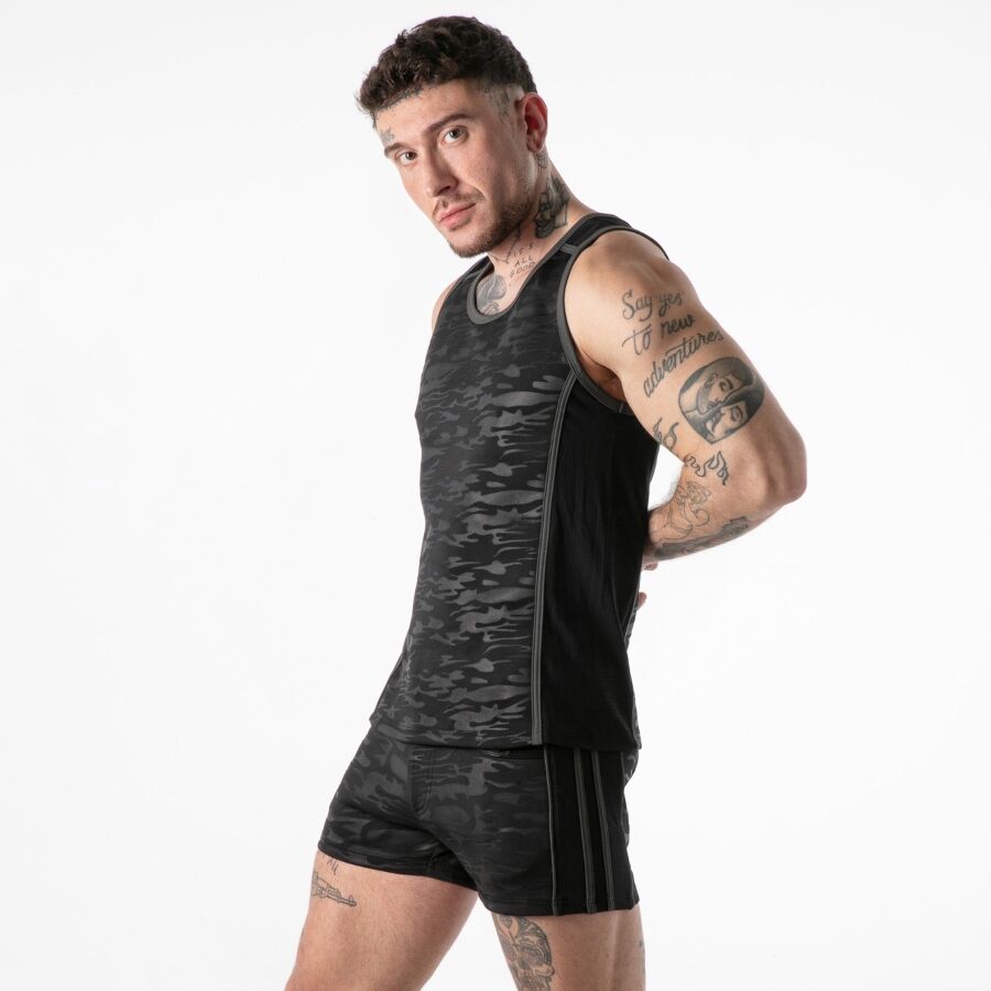 LOCKER GEAR - Tanktop mit vollem Militärzugang, schwarz, XL