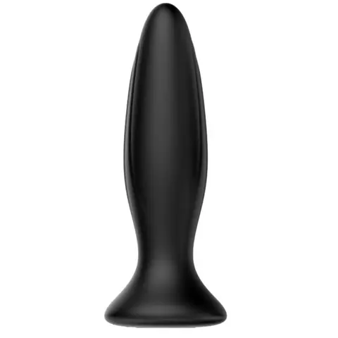 Wiederaufladbarer Schwarzer Vibrator Analsplug